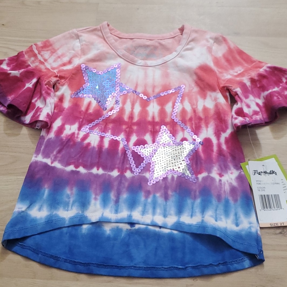 Tyedie top, flapdoodles